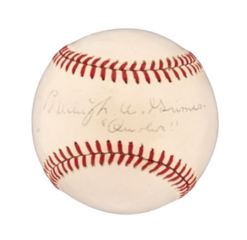 Burleigh Grimes Single-Signed Baseball (PSA/DNA EX-MT+ 6.5)